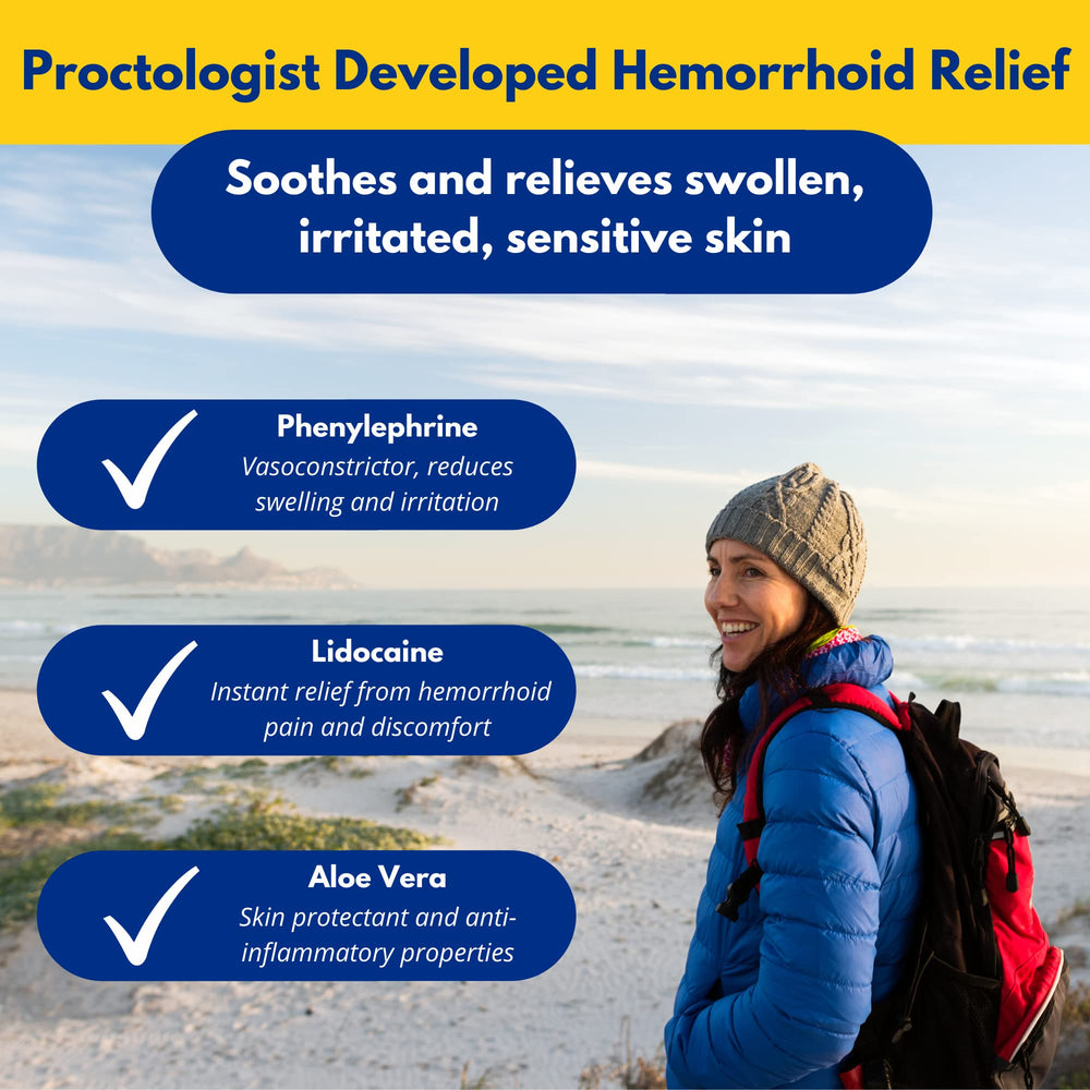 Phenylephrine swells may reduce swelling with Doctor Butler's hemorrhoid care
