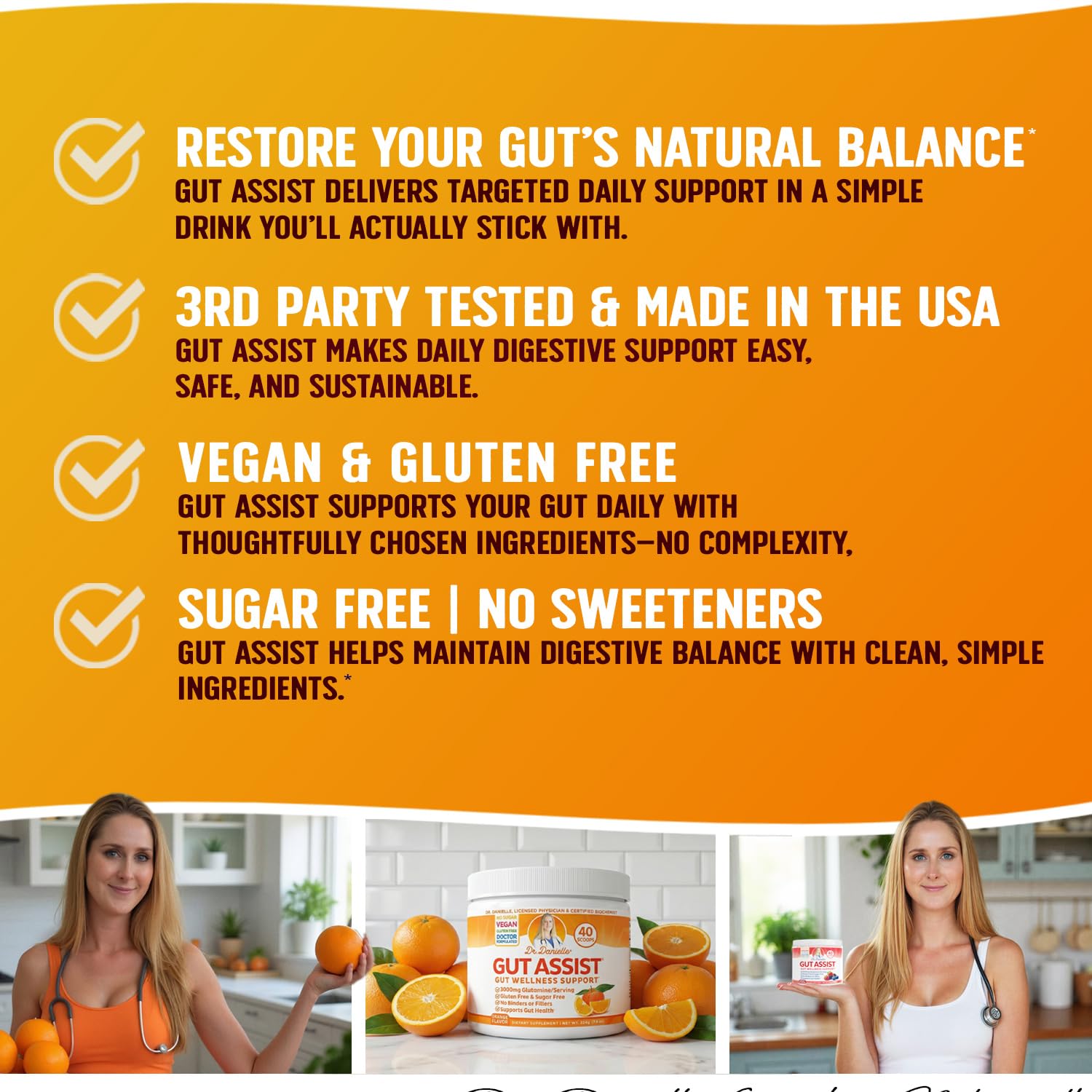 Doctor Danielle daily-use routine shot with scoop for easy mixing