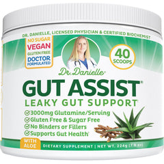 Doctor Danielle Gut Assist bottle powder for daily gut support.