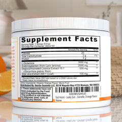 Doctor Danielle Gut Assist orange flavor powder bottle ready for comfortable digestion