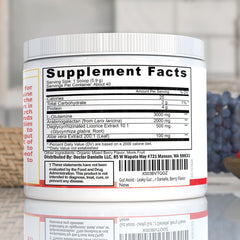 Doctor Danielle L-Glutamine gut lining formula label highlights support for a healthier gut lining