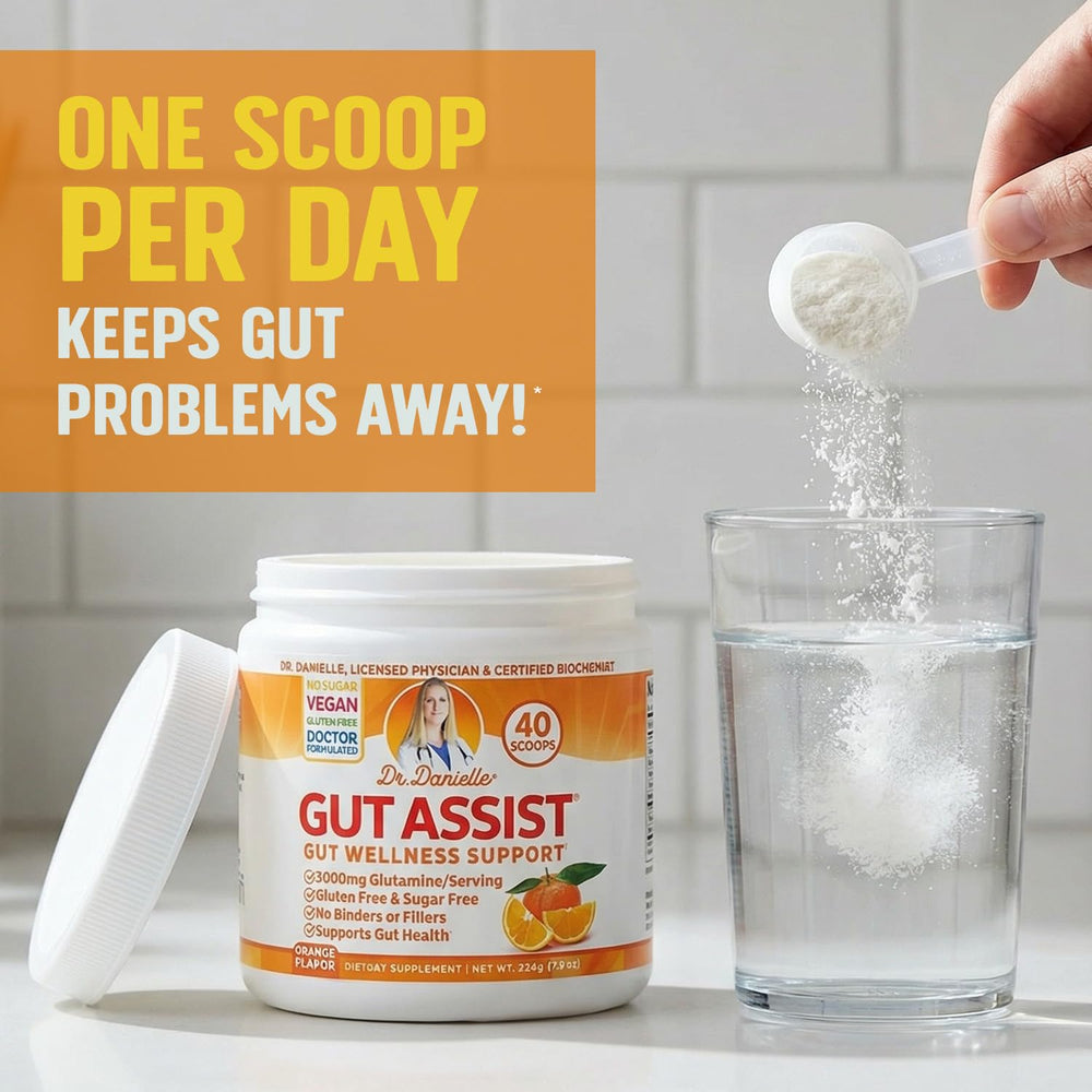 Doctor Danielle Gut Assist with L-glutamine and arabinogalactan for gut support