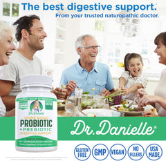 Doctor Danielle Probiotic label detail, clear ingredients and shelf-stable information