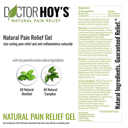 DOCTOR HOY'S Arnica plant illustration highlights natural anti-inflammatory benefits