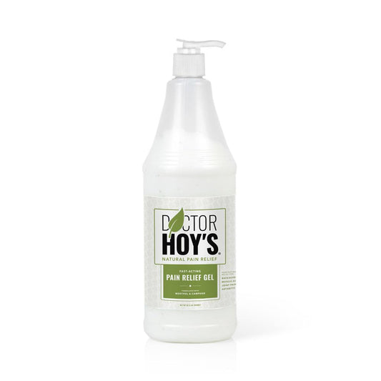 Doctor Hoy's Natural Pain Relief Gel bottle with quick absorption for muscle comfort