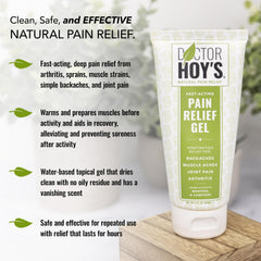 Doctor Hoy's warming-sensation gel prepares muscles before activity for comfort.