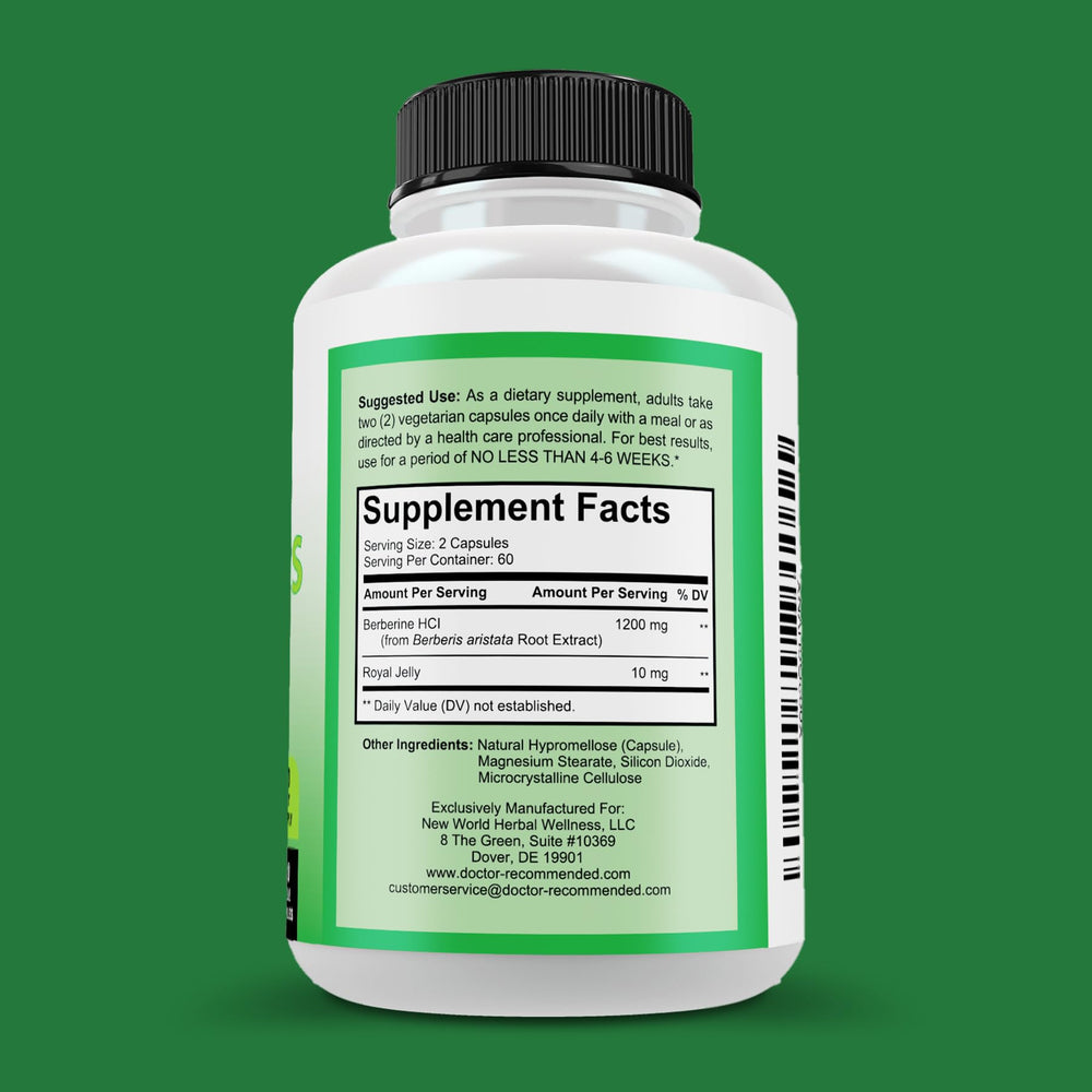 Capsules close-up showing Berberine Plus veggie capsules for clean delivery