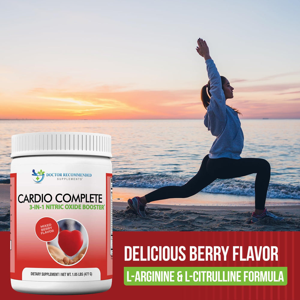 Berry-flavored powder being scooped for a refreshing routine.