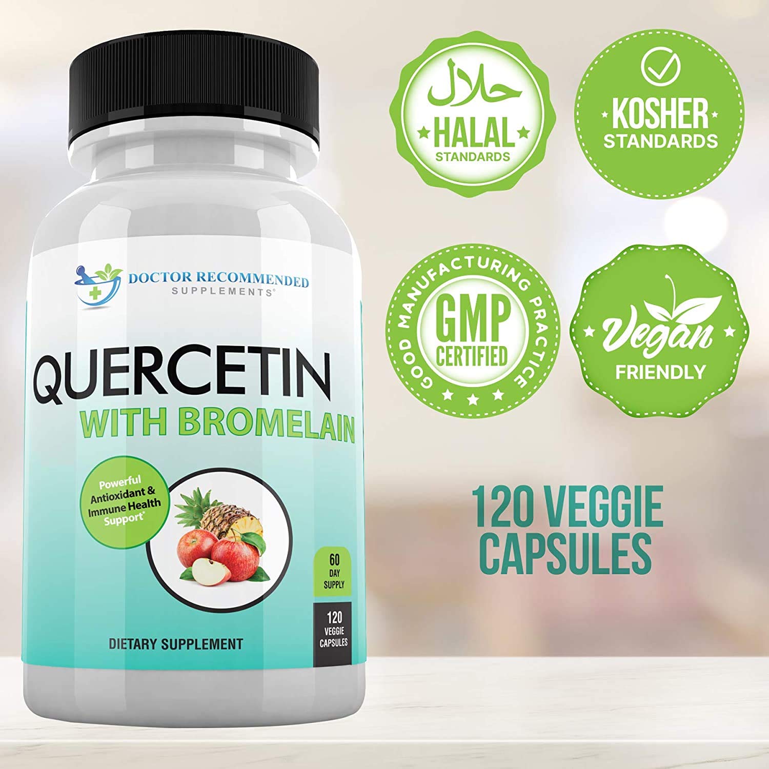 DOCTOR RECOMMENDED SUPPLEMENTS Quercetin Bromelain bromelain source closeup from pineapple