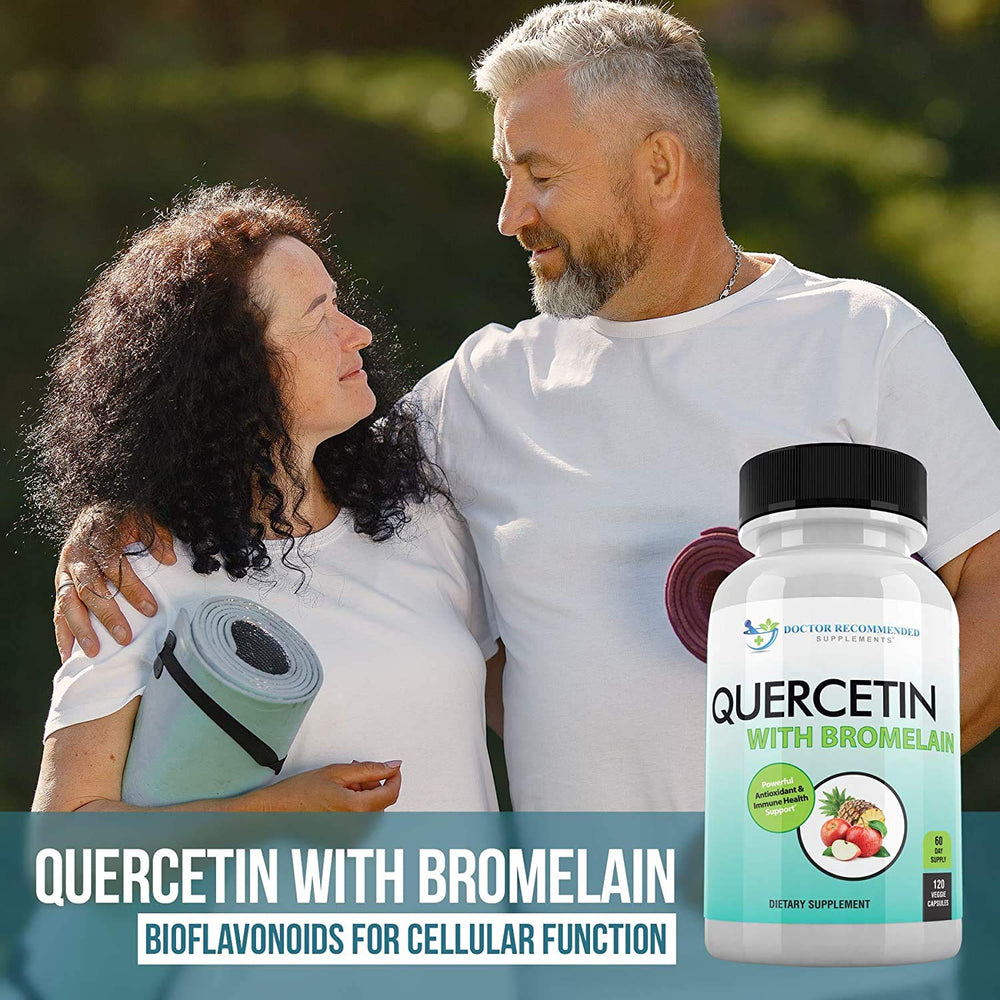 DOCTOR RECOMMENDED SUPPLEMENTS Quercetin Bromelain made in USA label
