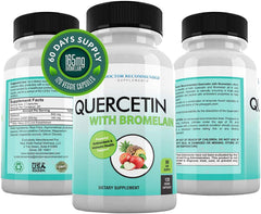 DOCTOR RECOMMENDED SUPPLEMENTS Quercetin Bromelain 60-day supply emphasized