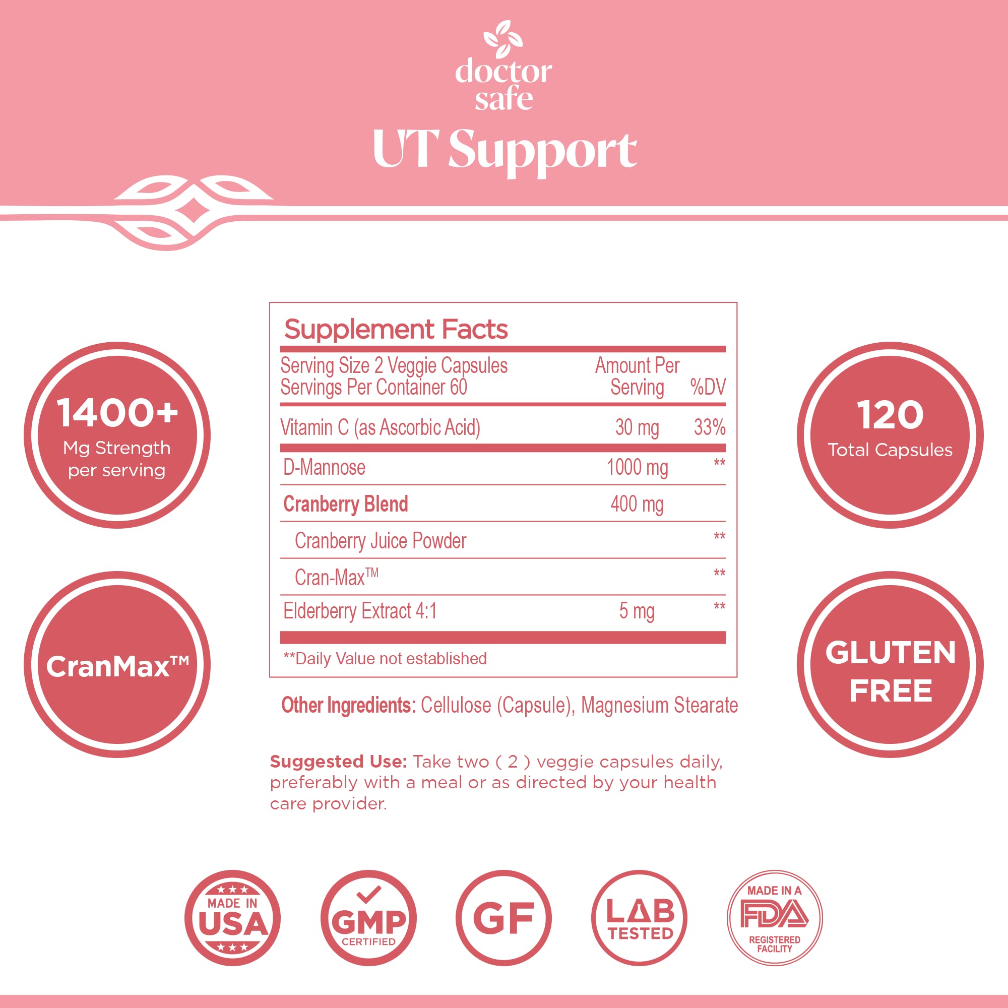 Doctor Safe lab-testing certificate showcases third-party quality verification.