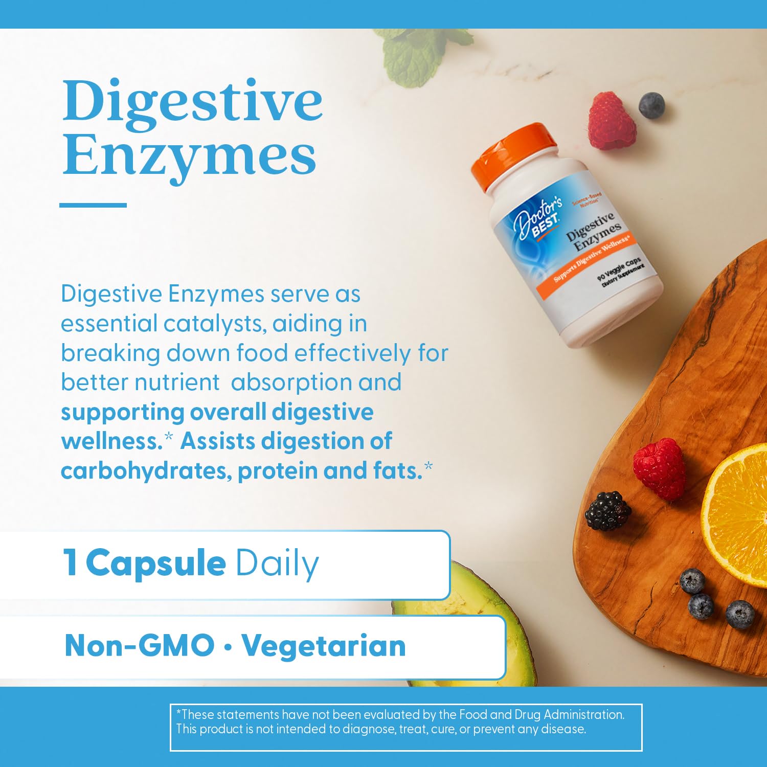 Doctors Best alpha-galactosidase and beta-glucanase support beans and vegetables.