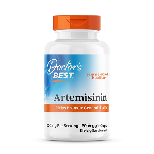 Doctor's Best Artemisinin supplement bottle with premium capsules for immune support.