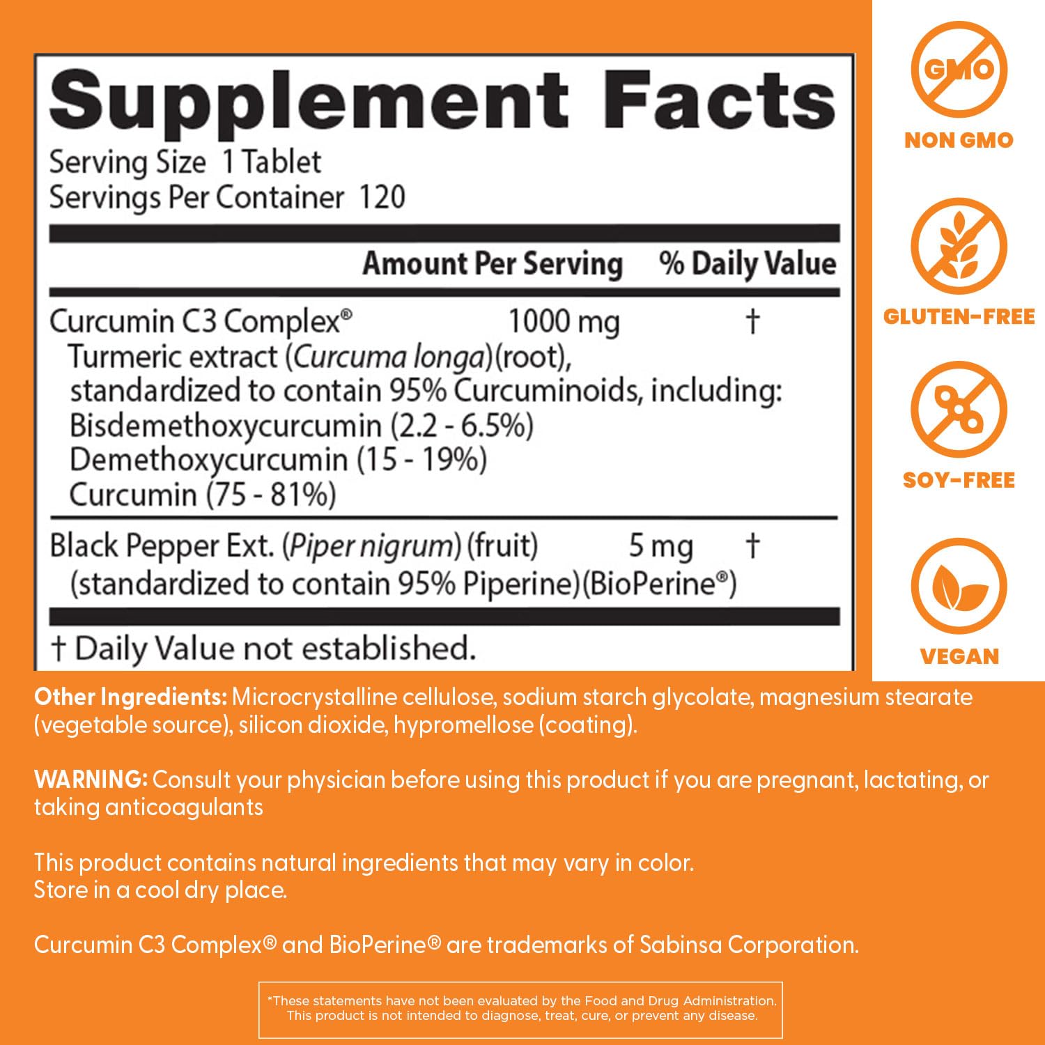 Doctor's Best Bioperine absorption enhancer boosts curcumin uptake