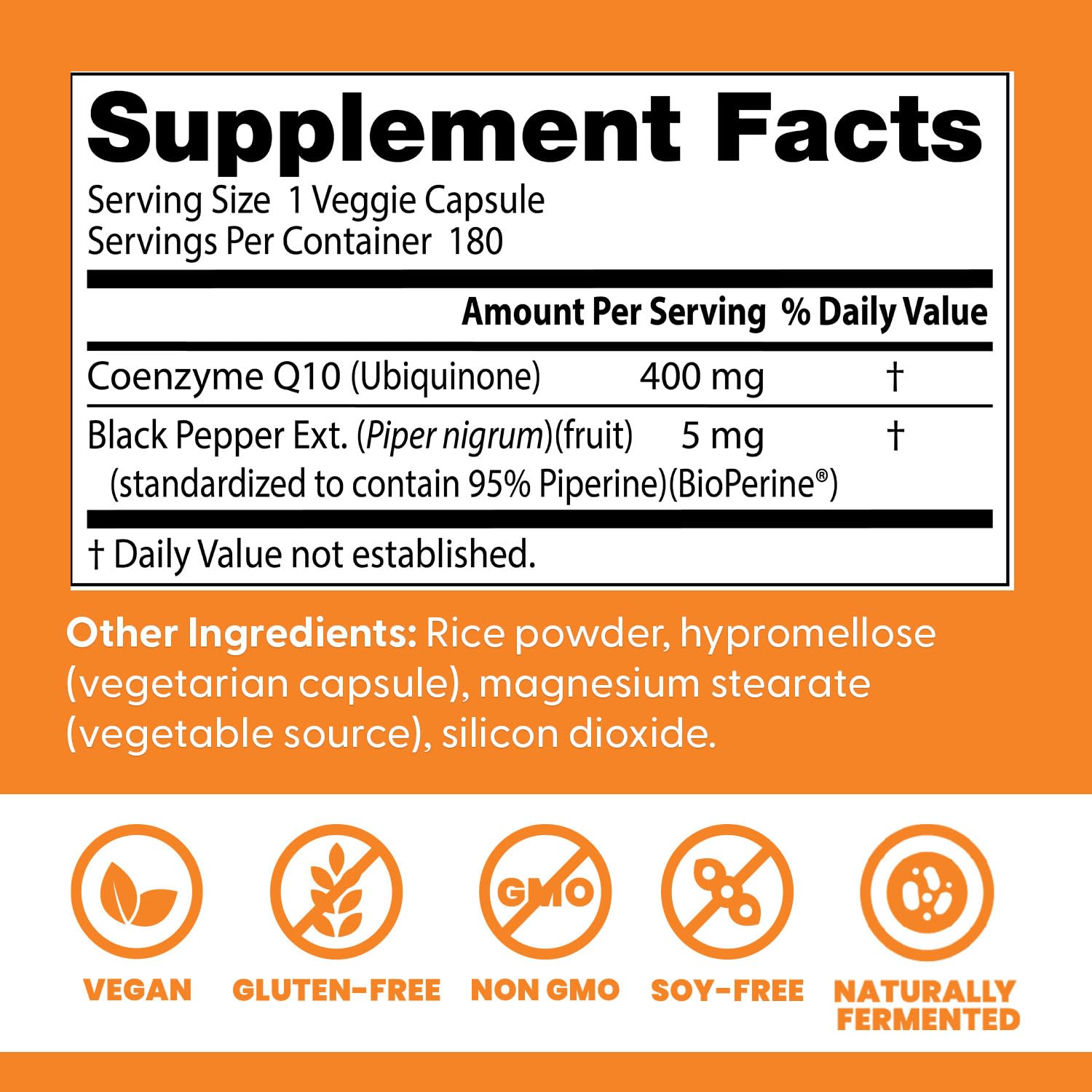 Doctors Best Bioperine boost emphasizes enhanced absorption of CoQ10.