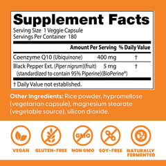 Doctors Best Bioperine boost emphasizes enhanced absorption of CoQ10.