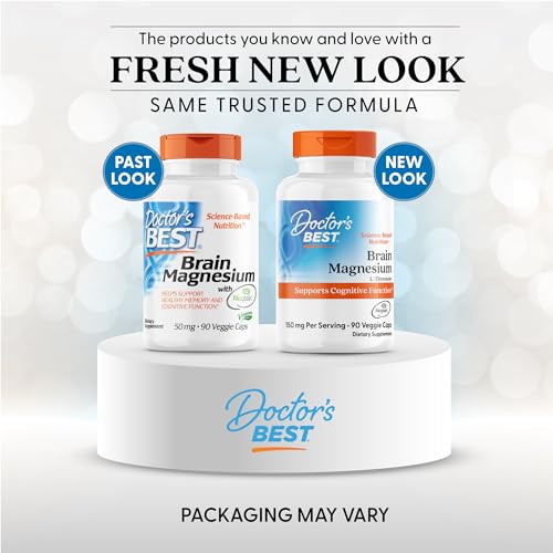Doctor's Best Brain Magnesium capsules for cognitive support and learning.