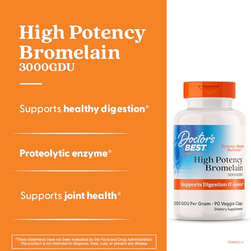 Bromelain from Doctor's Best sourced from pineapple supports natural digestion and gut comfort.