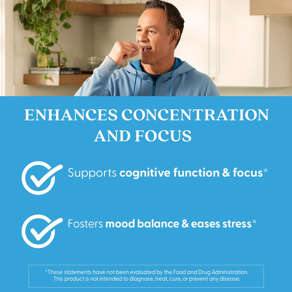 Doctor's Best Calm bottle with soft lighting for mood support