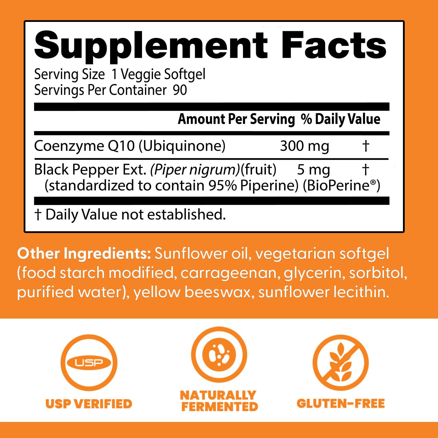 Doctor's Best CoQ10 BioPerine ingredient highlight on bottle.