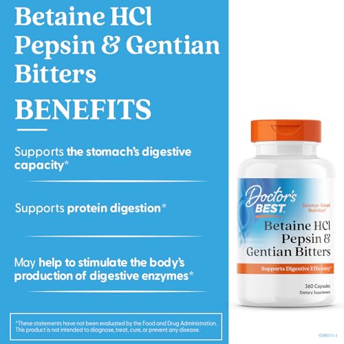 Doctor's Best Digestive Enzymes label highlights ingredients and gluten-free claim.