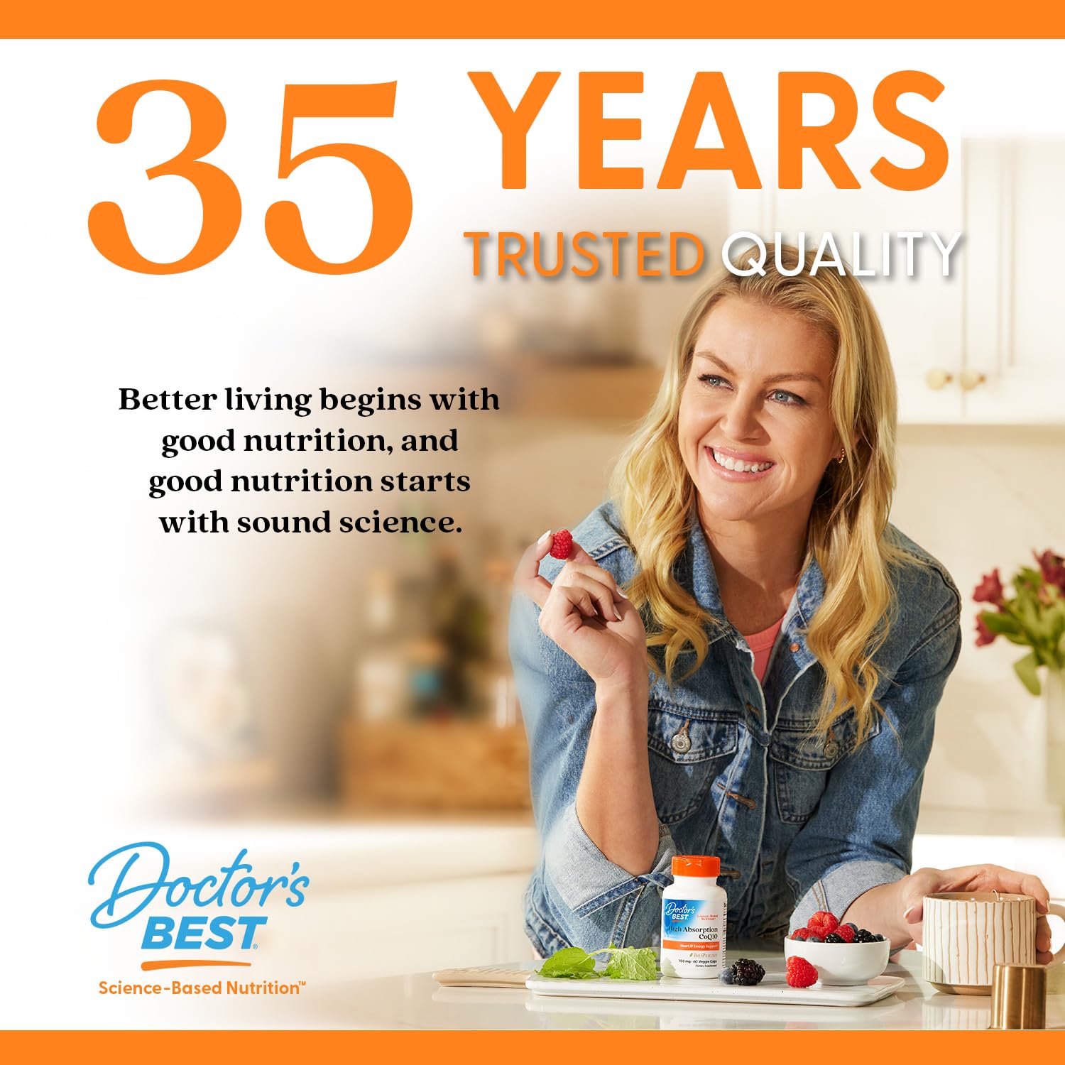 Bottle front shows 360-count, Doctor's Best Ginkgo for daily focus