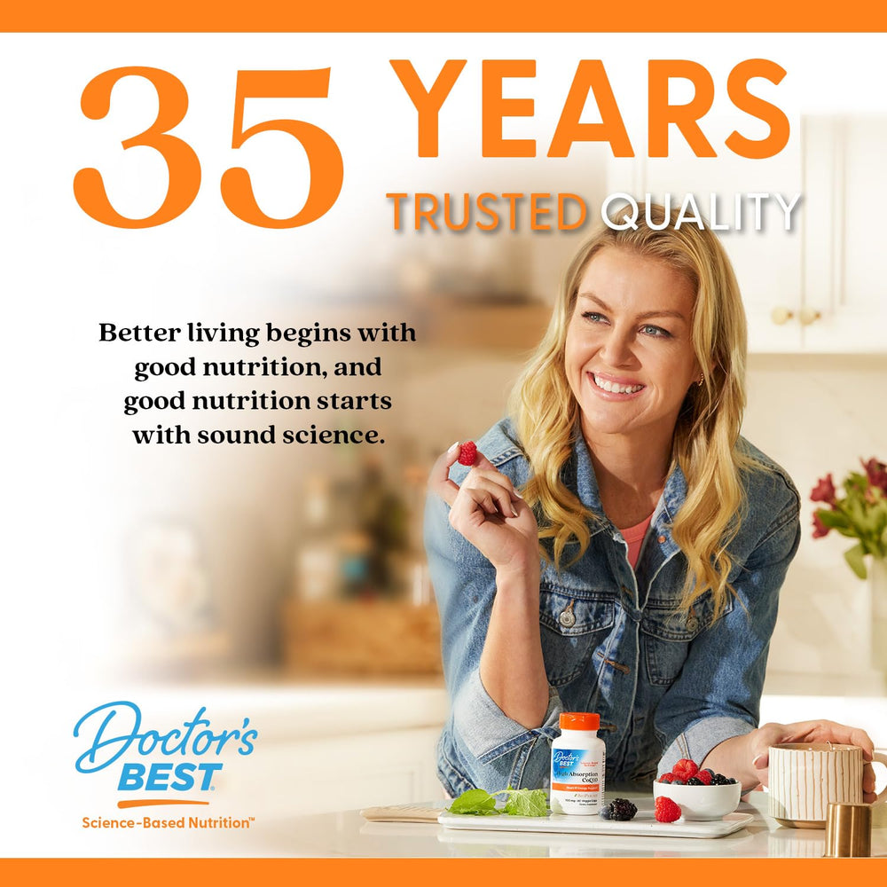 Bottle front shows 360-count, Doctor's Best Ginkgo for daily focus