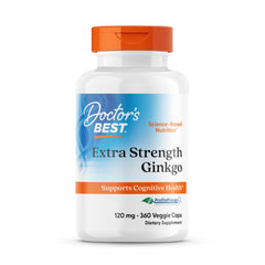 Doctor's Best Ginkgo Extra Strength bottle label, supporting brain function