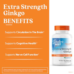 Doctor's Best Ginkgo capsules, convenient daily support for memory