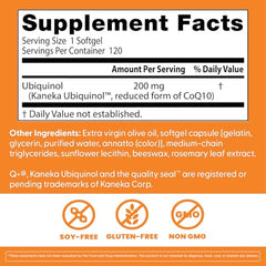Packaging box image highlighting non-GMO, gluten-free, and soy-free credentials.
