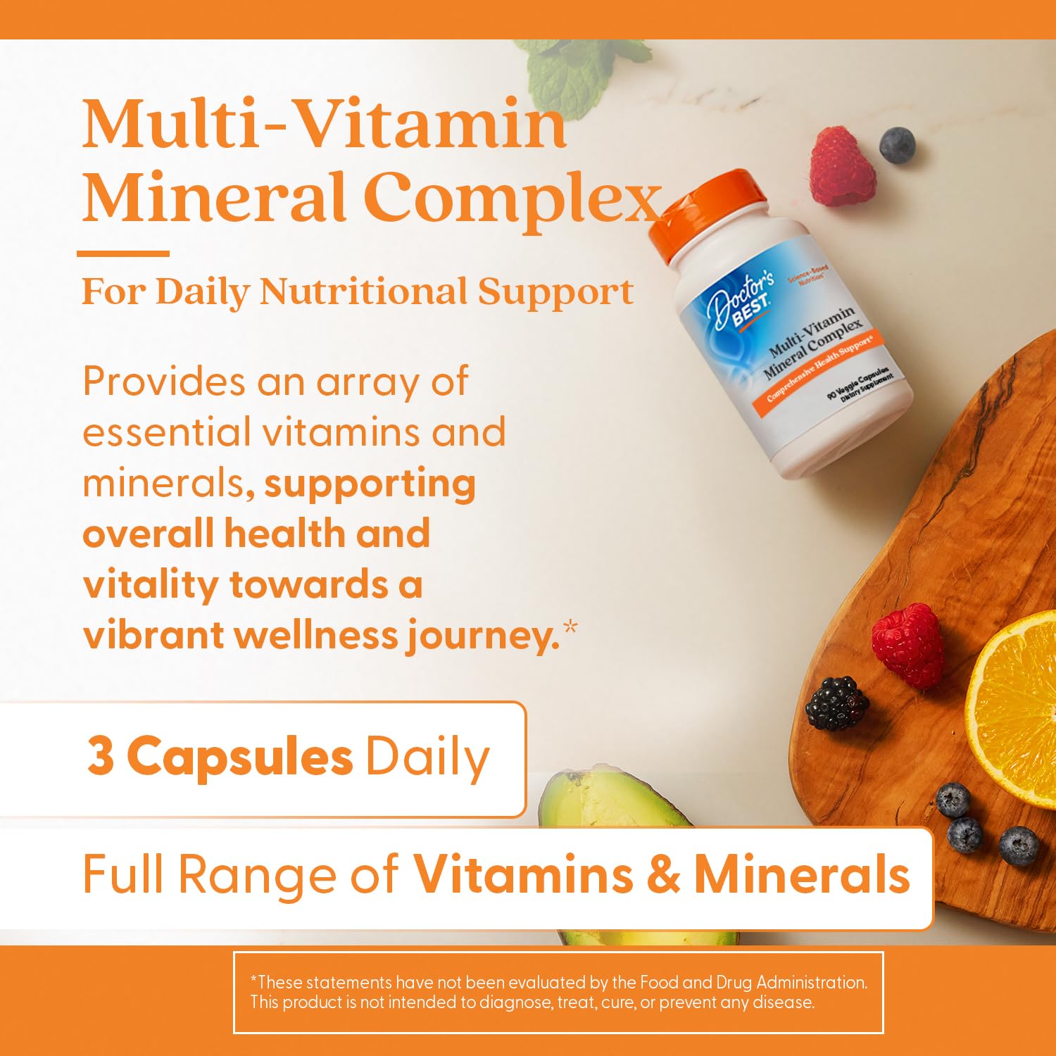 Doctor's Best vitamin bottle suggests a convenient daily routine.