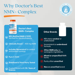 Doctor's Best NMN+ Complex packaging box with 60 veggie capsules