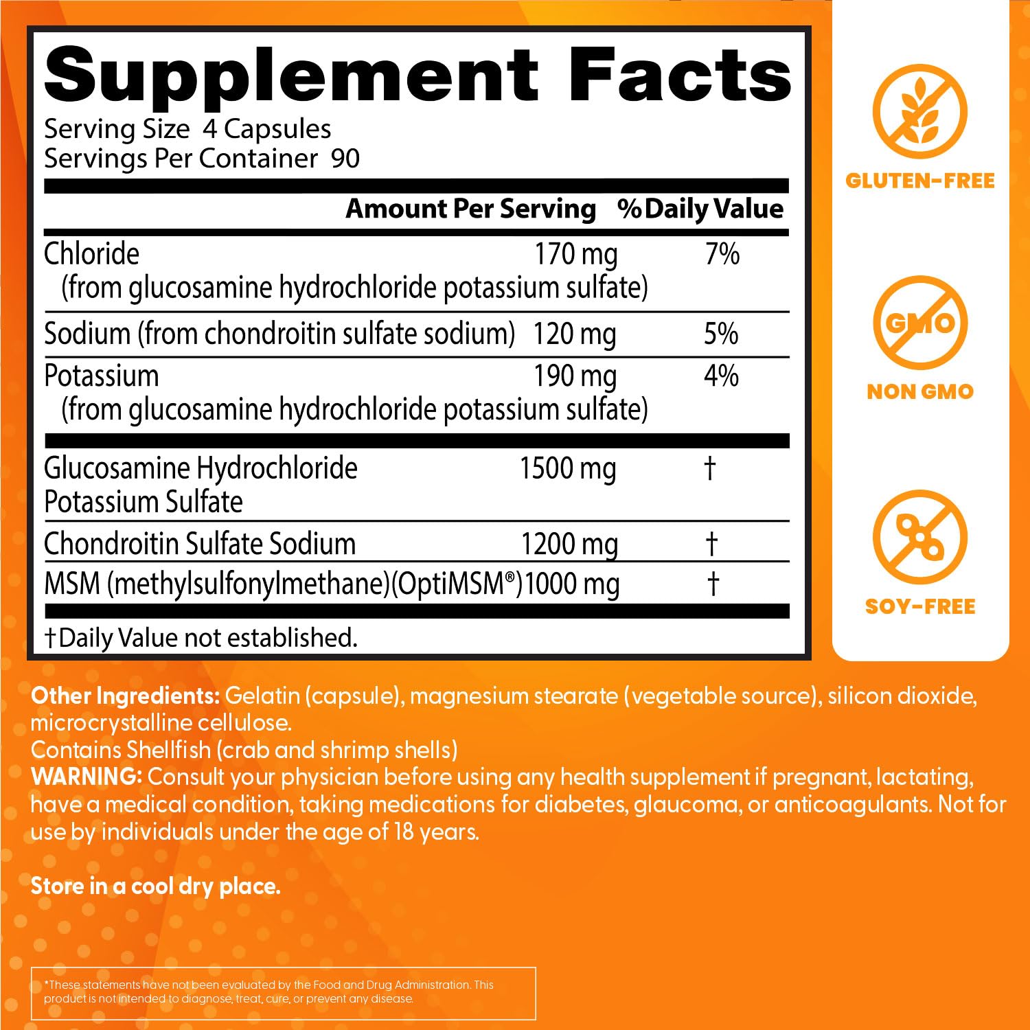 OptiMSM purity label on bottle emphasizes high-quality sulfur source.