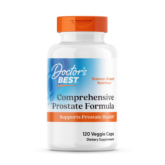 Doctor's Best Prostate Comprehensive bottle front shows trusted prostate health support