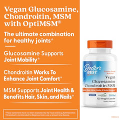 Close-up of GreenGrown glucosamine, Mythocondro chondroitin, and OptiMSM ingredients.