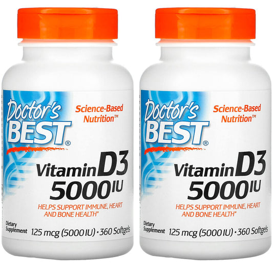Doctor's Best Vitamin D3 bottle for immune and bone support
