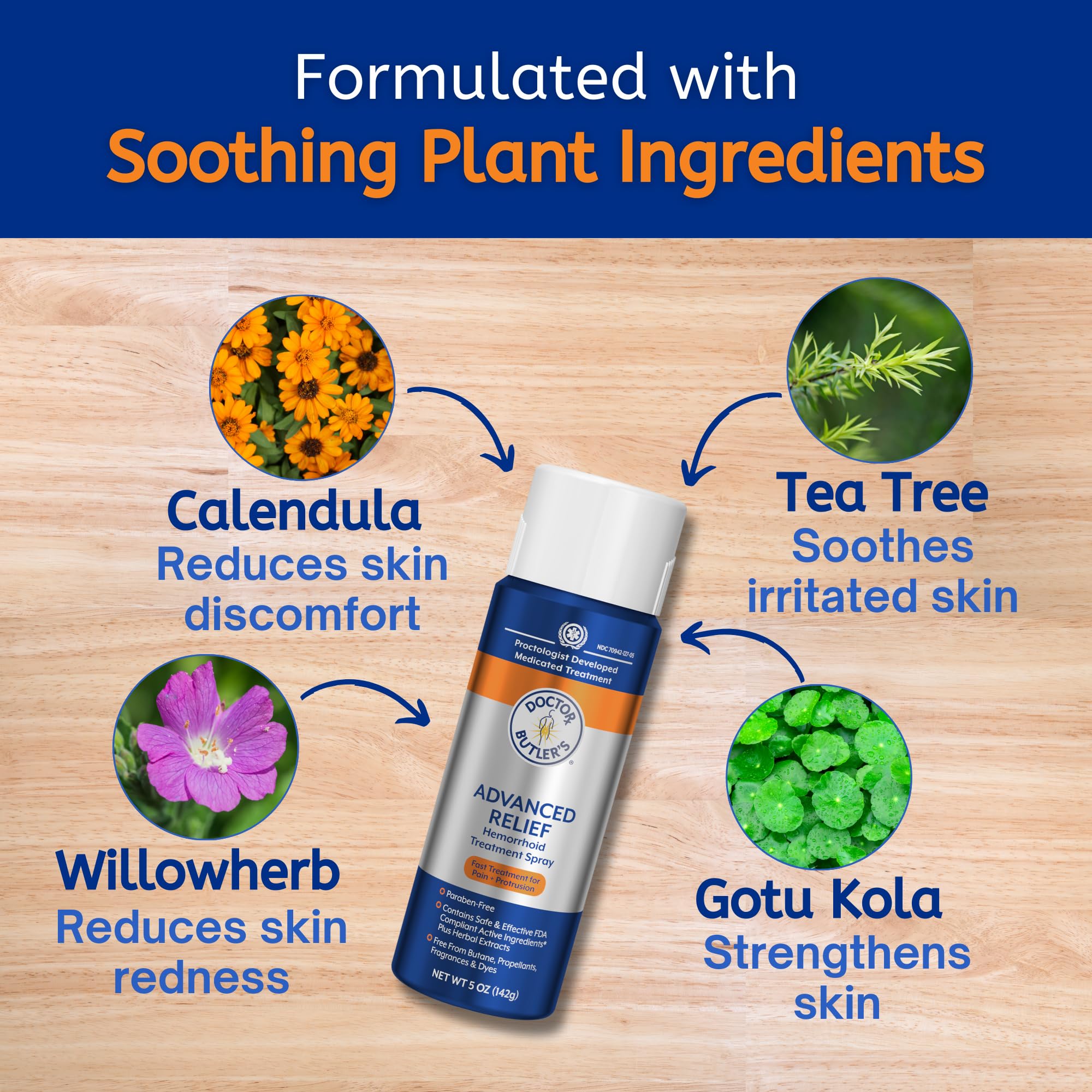 Doctor Butler's Advanced Relief spray demonstrates sensitive-skin friendly formula