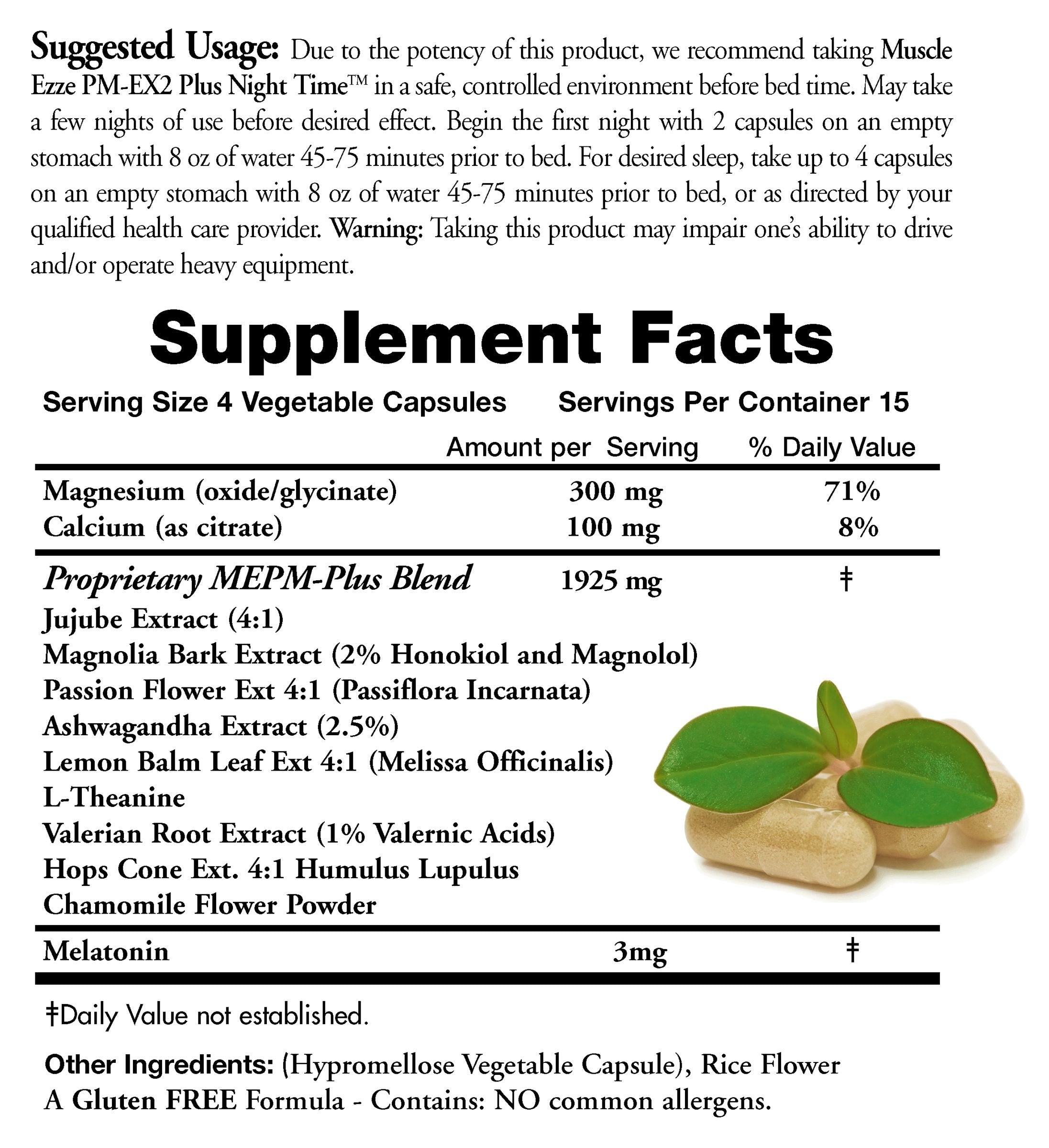 Doctors Nutra Muscle Ezze PM Plus bottle front highlighting melatonin blend