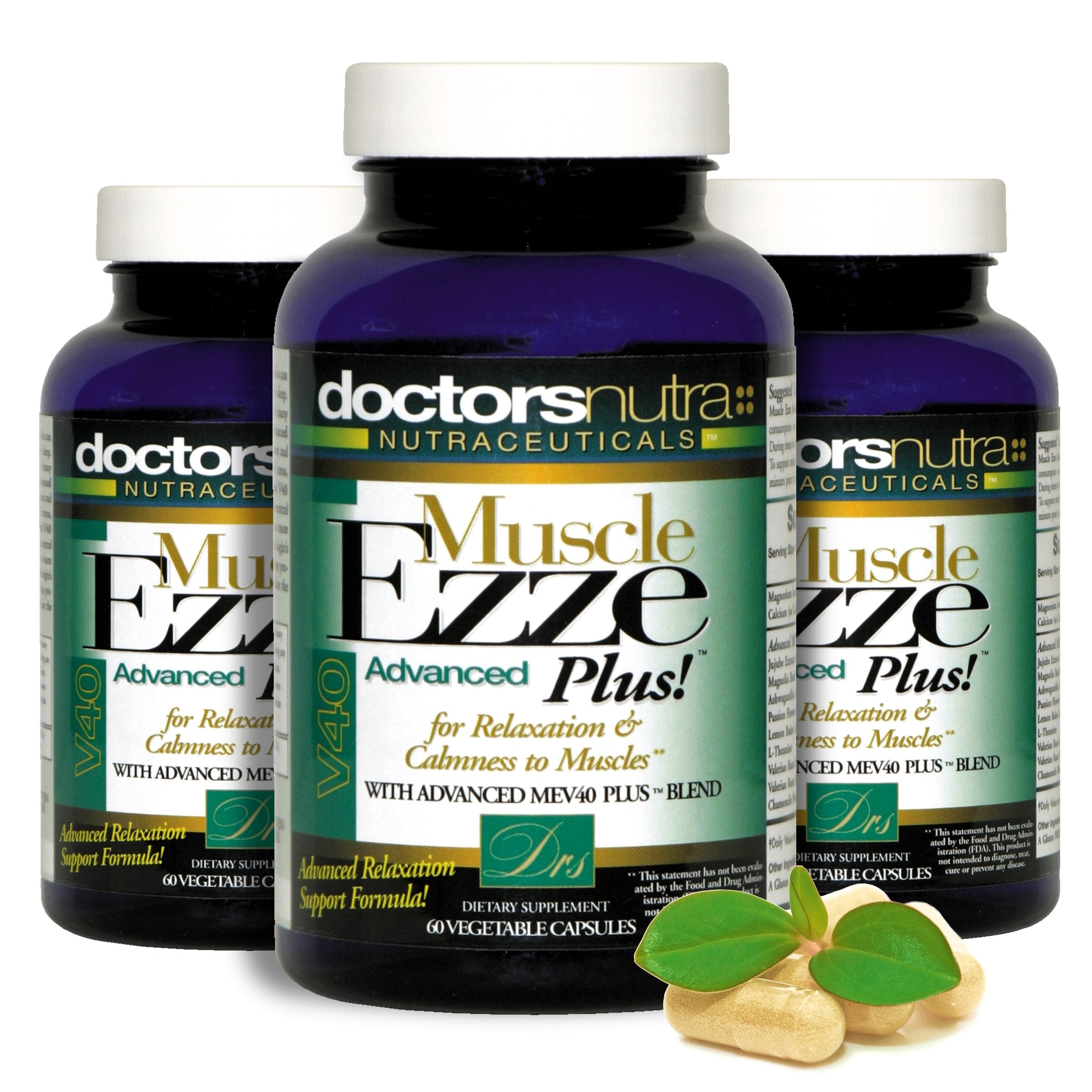 Doctors Nutra Ezze Plus bottle front view for daily relaxation support