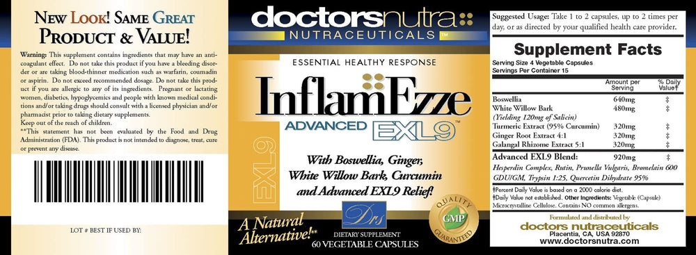 Assorted InflamEzze capsules shown for daily routine and energy.