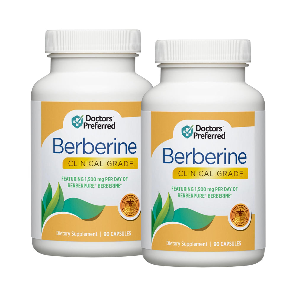DOCTORS' PREFERRED Berberine Clinical Grade bottle front for daily supplementation