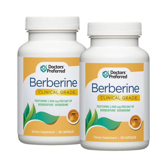 DOCTORS' PREFERRED Berberine Clinical Grade bottle front for daily supplementation