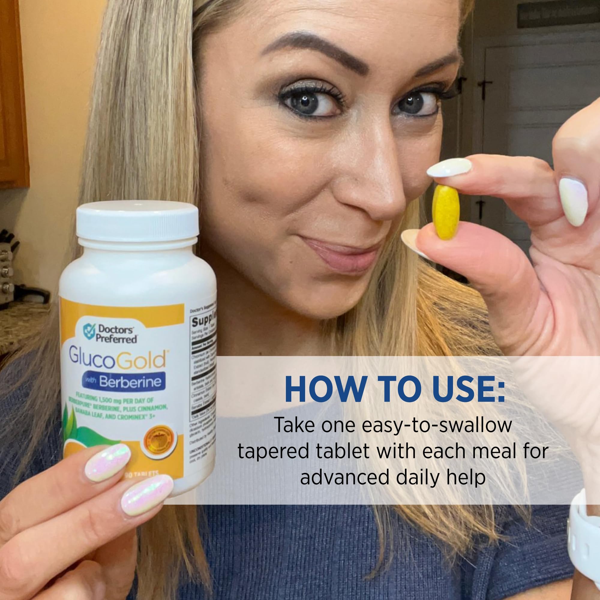 DOCTORS' PREFERRED GlucoGold banaba leaf extract image for plant-based support.