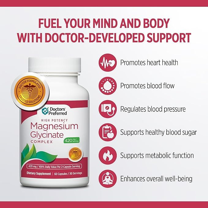 DOCTORS' PREFERRED bottle on kitchen counter signals easy daily cardiovascular and energy support