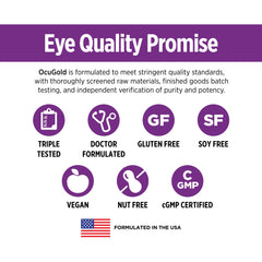 OCUGOLD packaging shot emphasizing saffron and essential minerals support