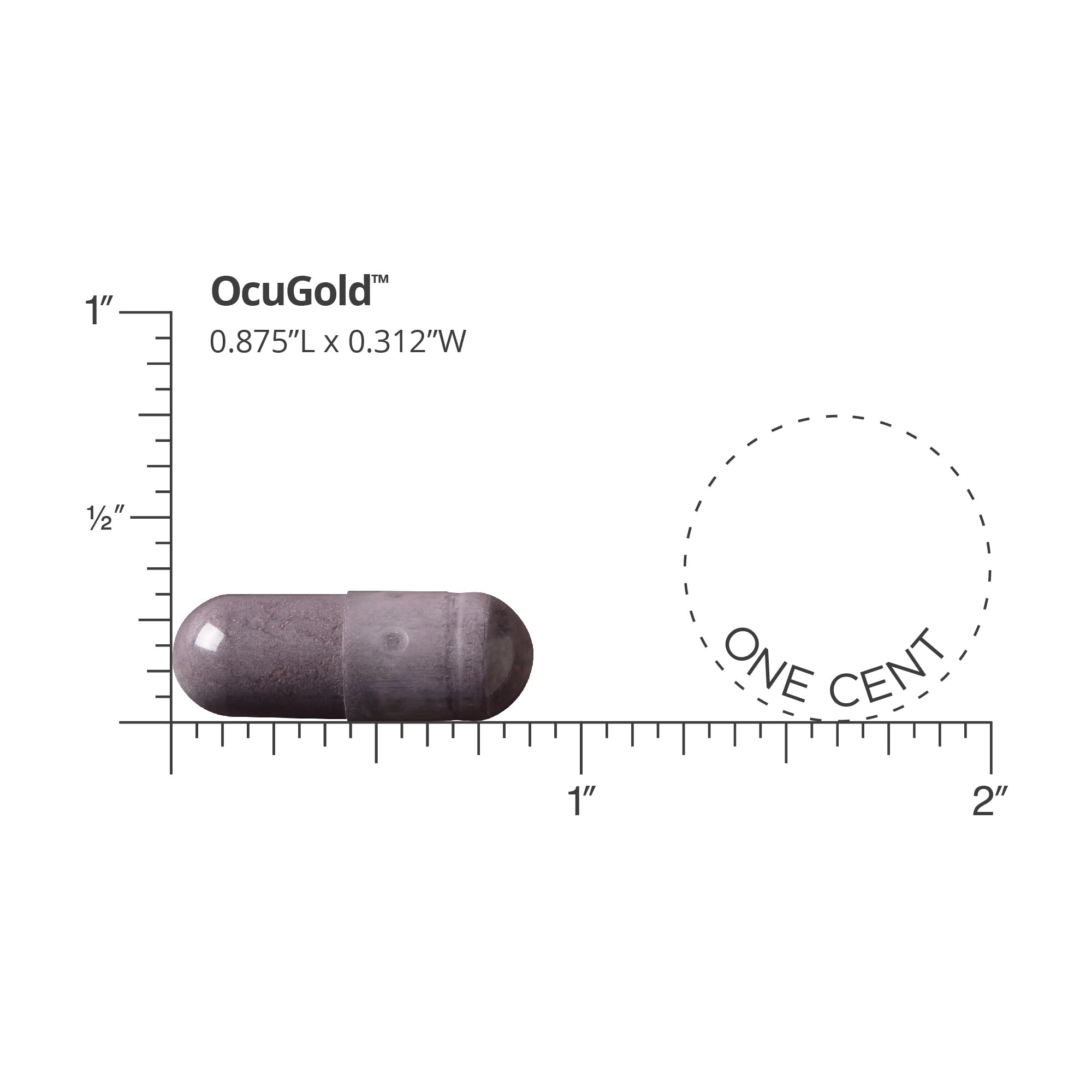 OCUGOLD ingredients label close-up featuring Lutemax 2020 and bilberry extract