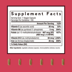 Doctor's Recipes iron supplement capsules closeup highlights gentle ferrous bisglycinate.