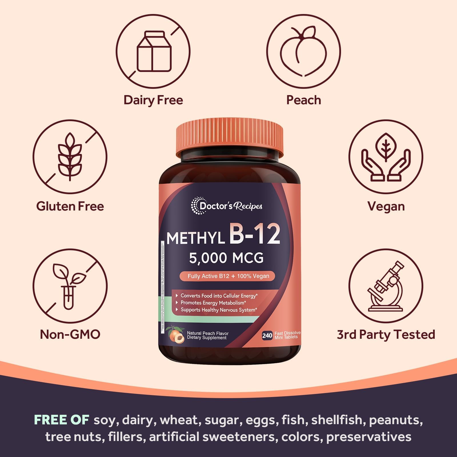 Doctor's Recipes on the go sublingual B12 without water