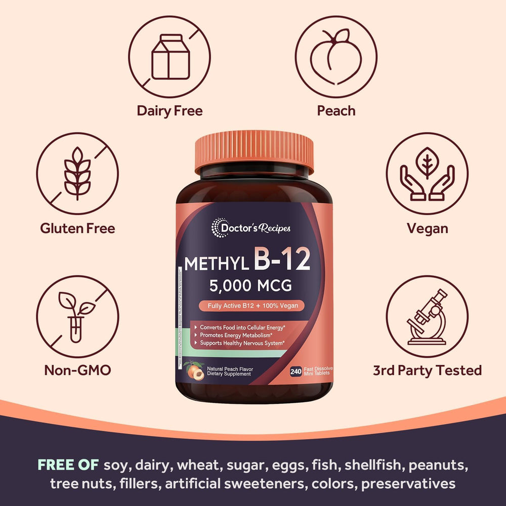 Doctor's Recipes on the go sublingual B12 without water